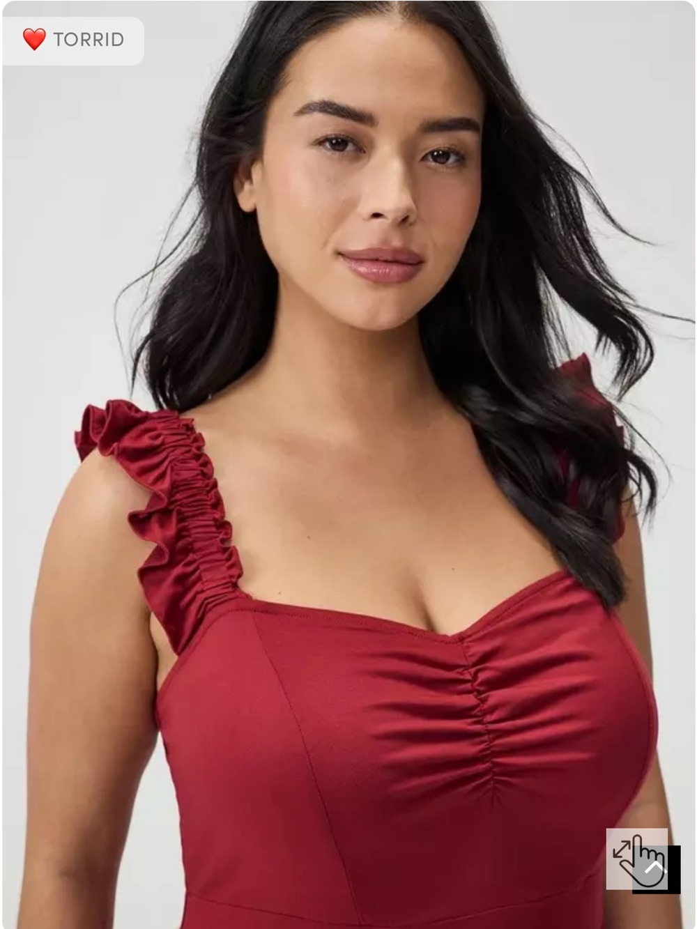 torrid Red Ruffled Strap Romper - Picture 3 of 11